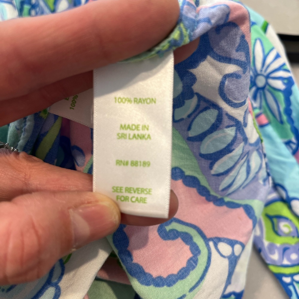 Lilly Pulitzer Tropez Tunic Dress Coverup, Conch Republic print, 3/4 sleeve, L - Picture 9 of 10